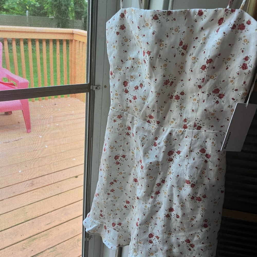 Reformation mini linen dress. Size 2